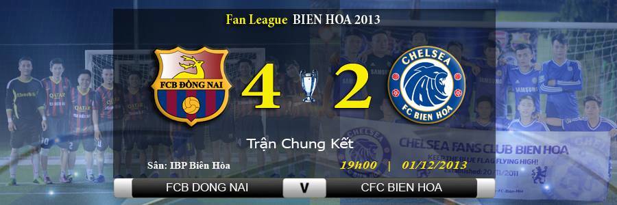 FCB Đồng Nai mừng sinh nhật bằng chức vô địch Fan League Biên Hòa 2013