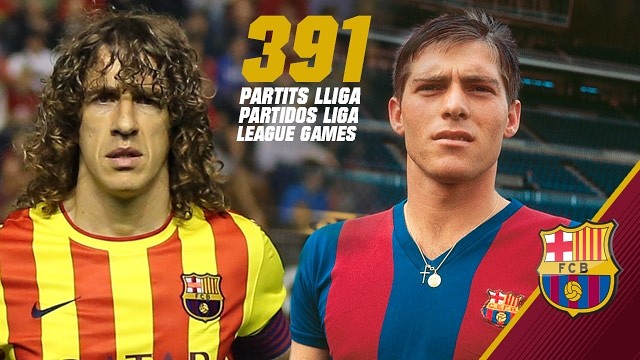 Puyol cân bằng thành tích khoác áo Barça của Migueli